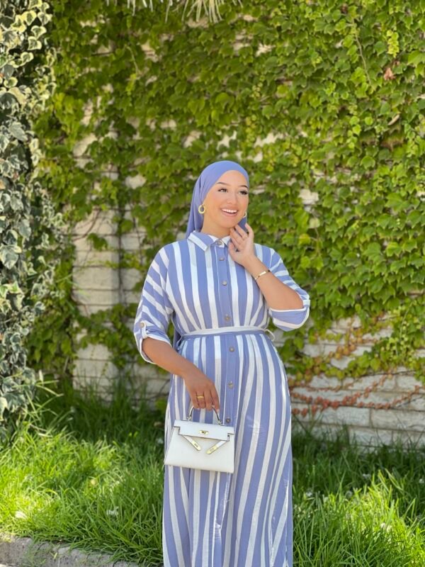 Robe en lin rayée – Image 4