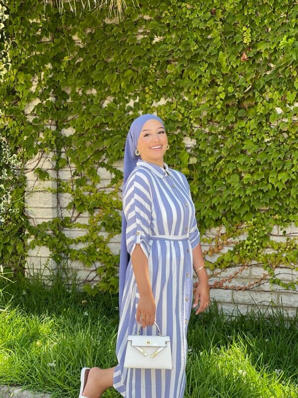 Robe en lin rayée – Image 2