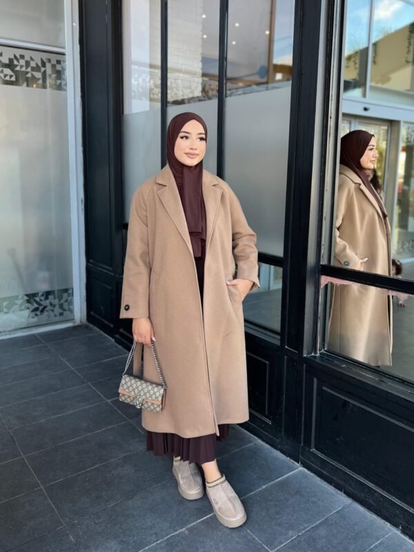 Manteau Long Camel – Chic & Tendance – Image 3