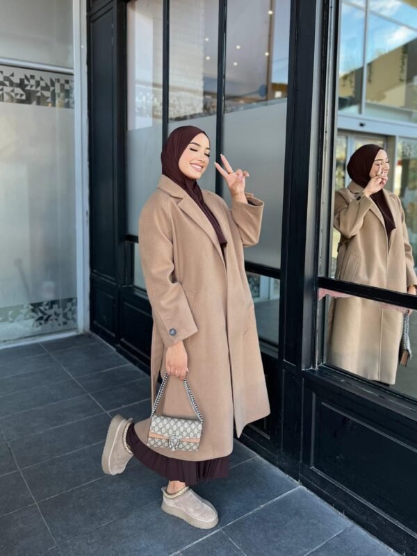 Manteau Long Camel – Chic & Tendance – Image 4