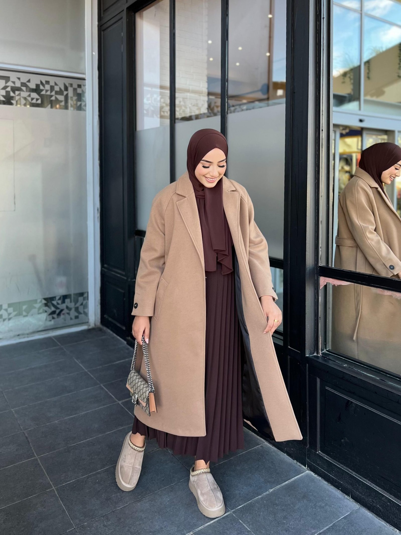 Manteau Long Camel